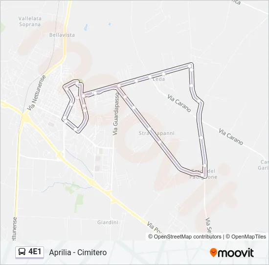 4E1 Bus Line Map