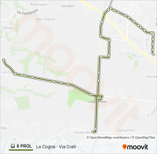 8 PROL Bus Line Map