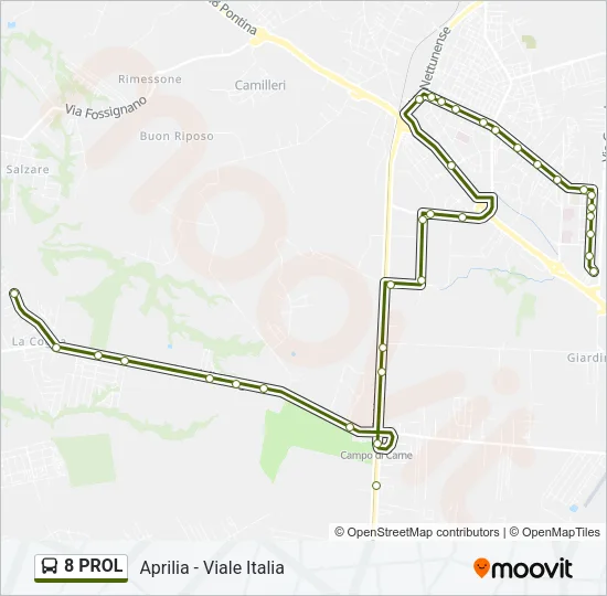 8 PROL Bus Line Map