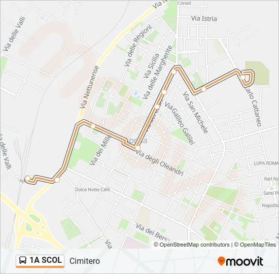 1A SCOL Bus Line Map