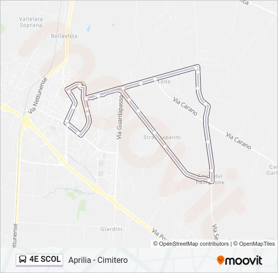 4E SCOL Bus Line Map