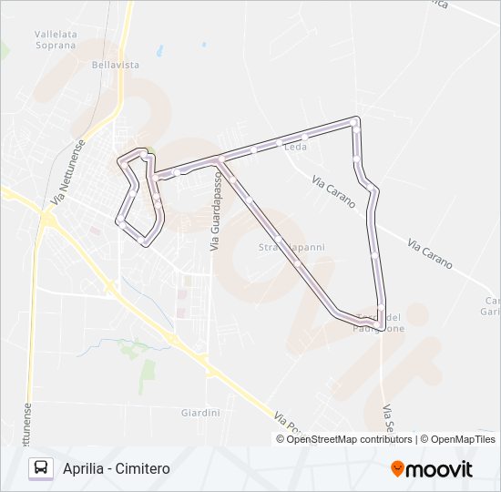 Percorso linea bus 4E1 SCOL