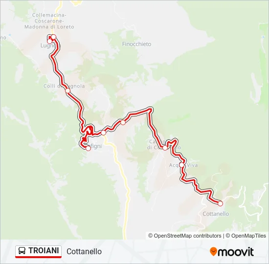 TROIANI Bus Line Map