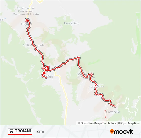 TROIANI Bus Line Map