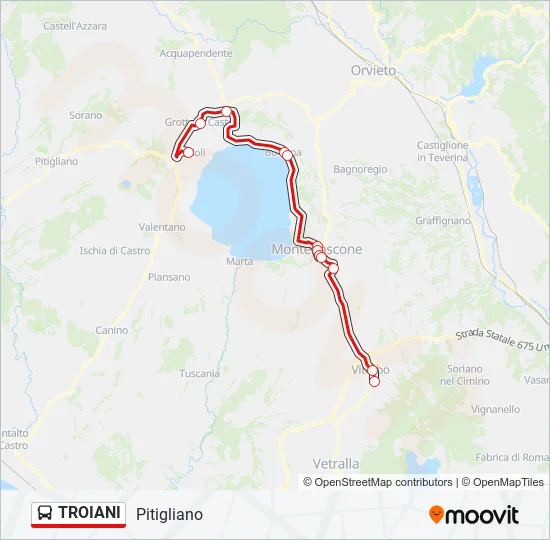 TROIANI Bus Line Map