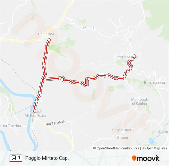 1 Bus Line Map