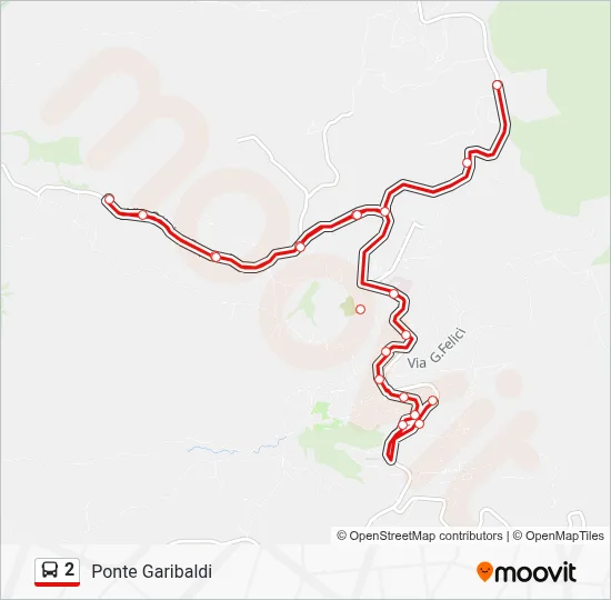 Percorso linea bus 2