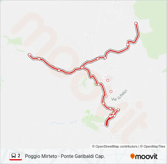 2 Bus Line Map
