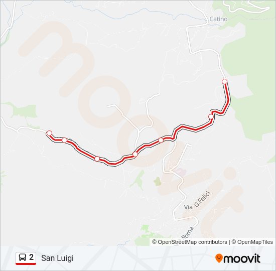 Percorso linea bus 2