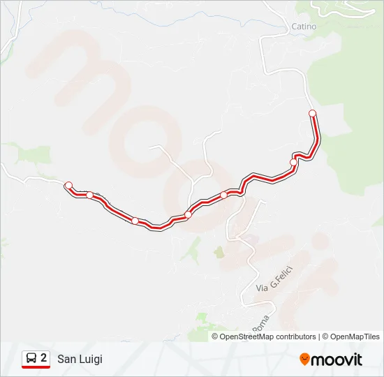 2 Bus Line Map