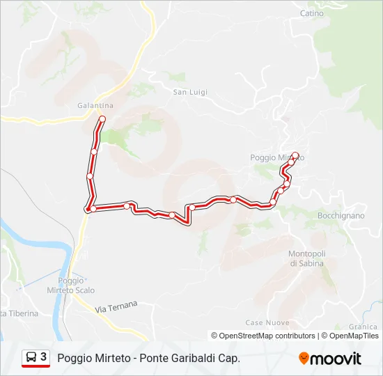 3 Bus Line Map