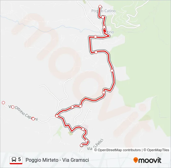 5 Bus Line Map