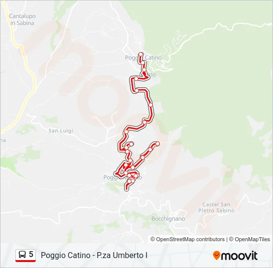 5 Bus Line Map