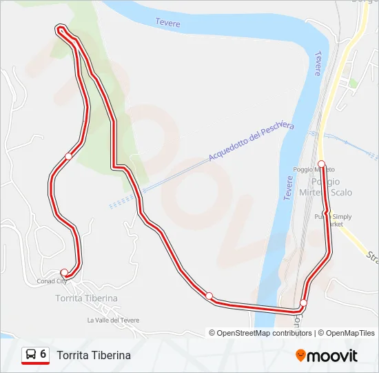 6 Bus Line Map