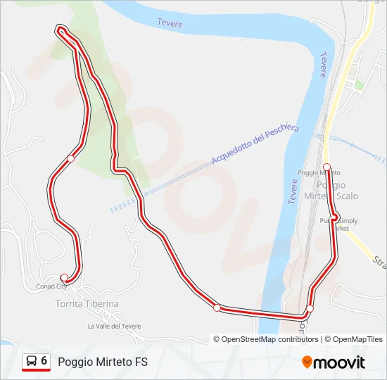 6 Bus Line Map