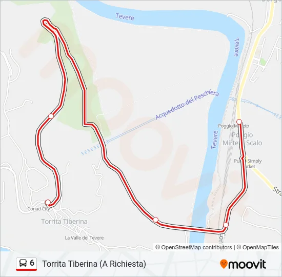 6 Bus Line Map