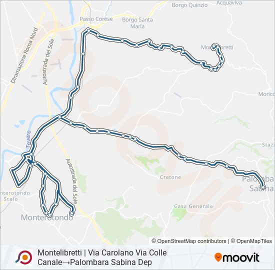 Cotral Route: Schedules, Stops & Maps - Montelibretti 