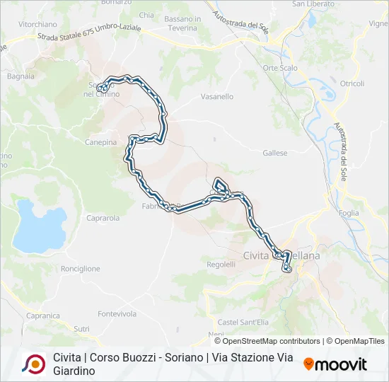 COTRAL Bus Line Map