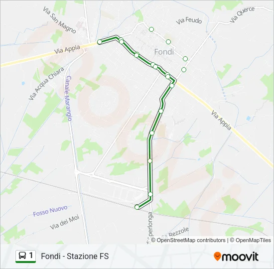 1 Bus Line Map