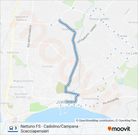 3 Bus Line Map
