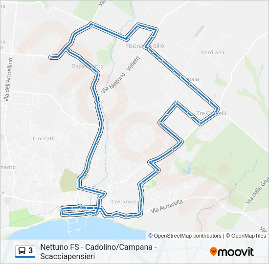 3 Bus Line Map