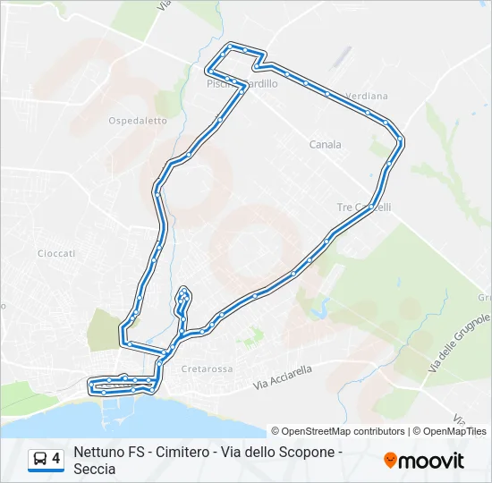 4 Bus Line Map