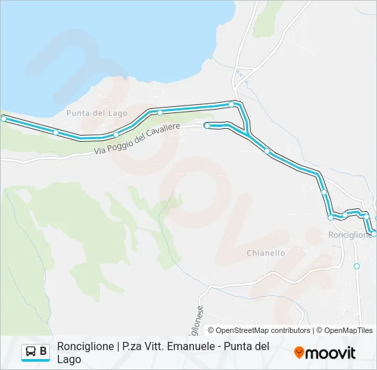 B Bus Line Map