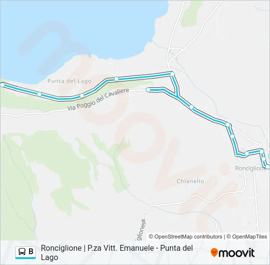 B Bus Line Map