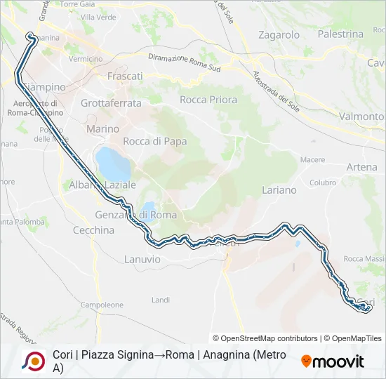 COTRAL Bus Line Map