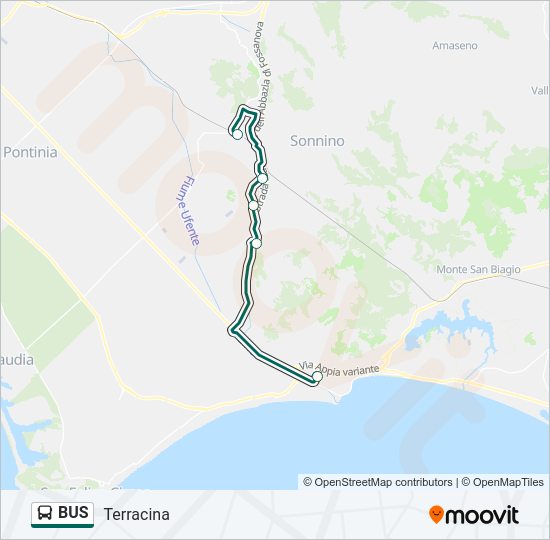 Mappa della linea BUS