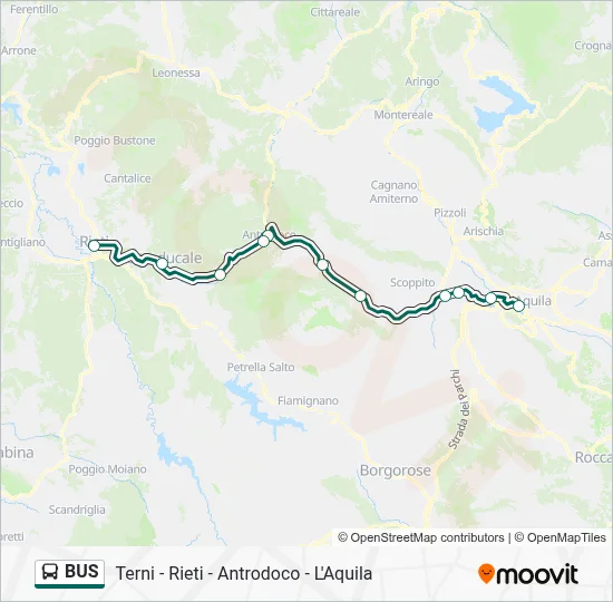 Mappa della linea BUS