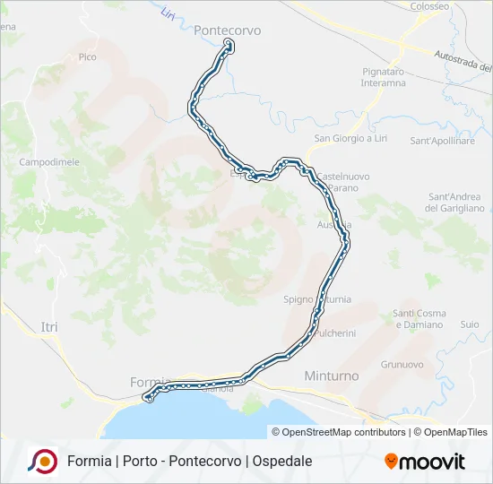 COTRAL Bus Line Map