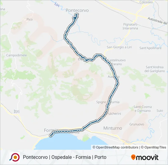 COTRAL Bus Line Map