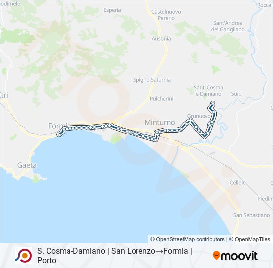 COTRAL bus Line Map