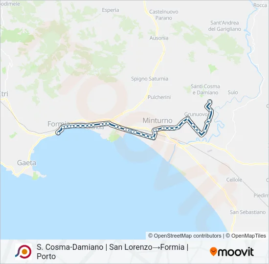 COTRAL Bus Line Map