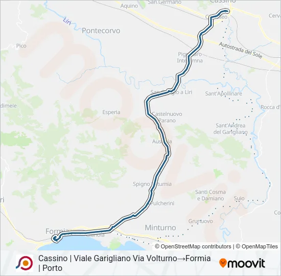 COTRAL Bus Line Map