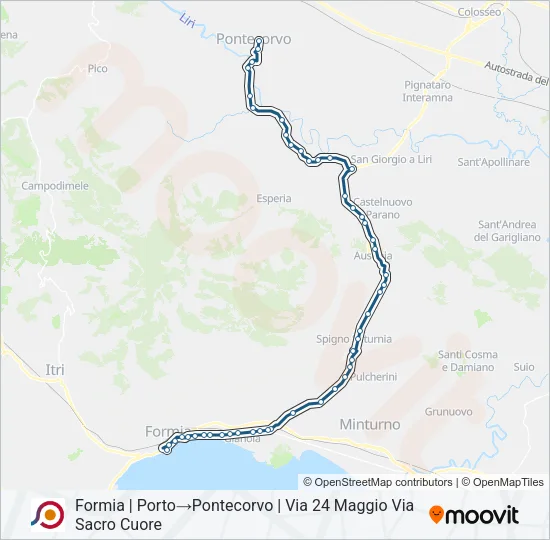 COTRAL Bus Line Map