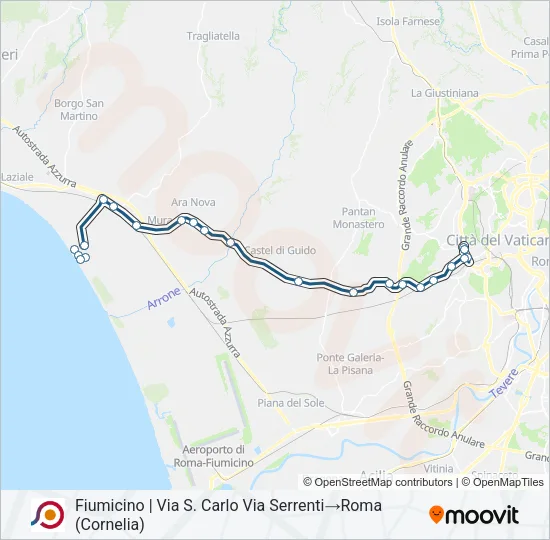 COTRAL Bus Line Map