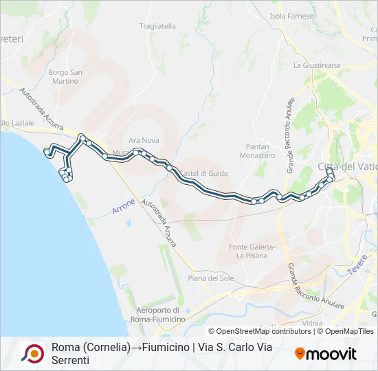 COTRAL Bus Line Map