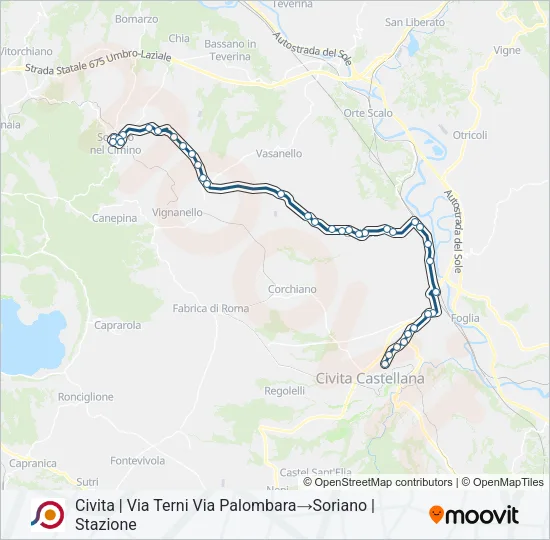 COTRAL Bus Line Map