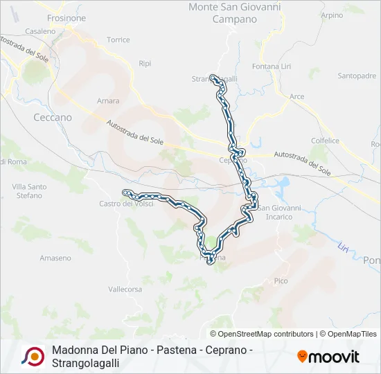 COTRAL Bus Line Map