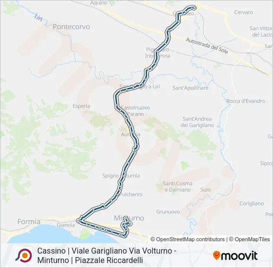 COTRAL Bus Line Map