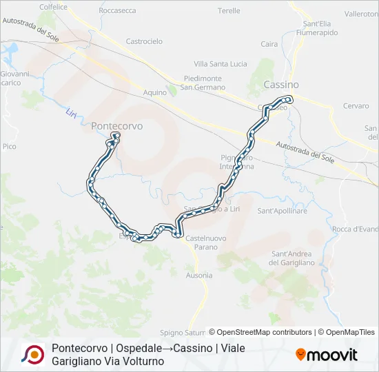 COTRAL Bus Line Map