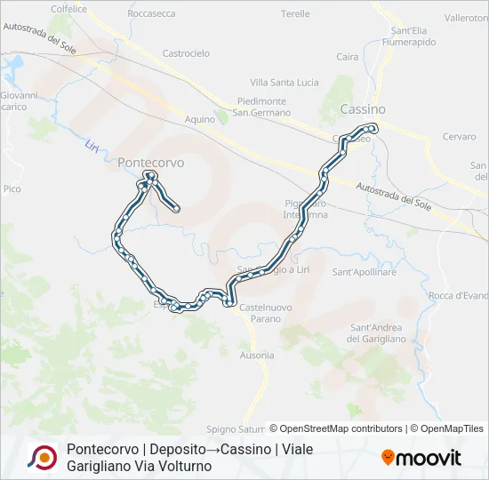 COTRAL Bus Line Map