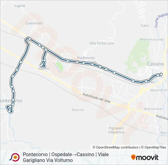 COTRAL Bus Line Map