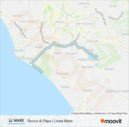 MARE Bus Line Map