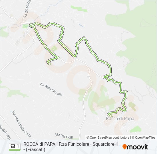 Percorso linea bus 1