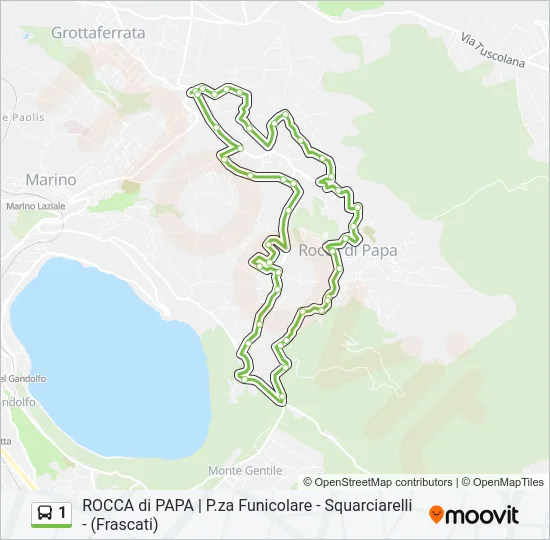 1 Bus Line Map