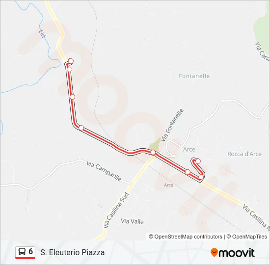 6 Bus Line Map
