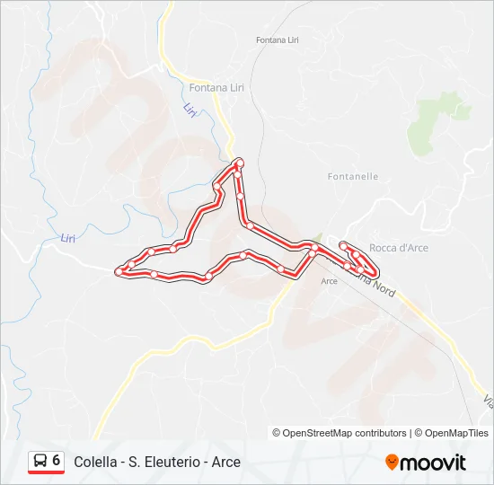 6 Bus Line Map